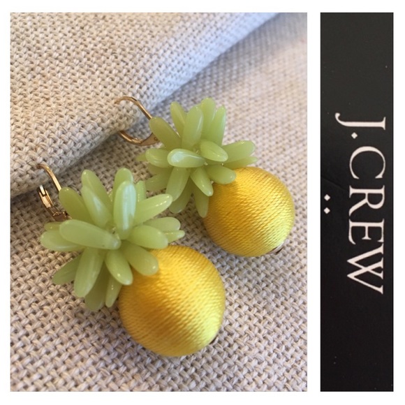 J.Crew Pineapple Thread Drop Earrings Factory NWT - Picture 2 of 8